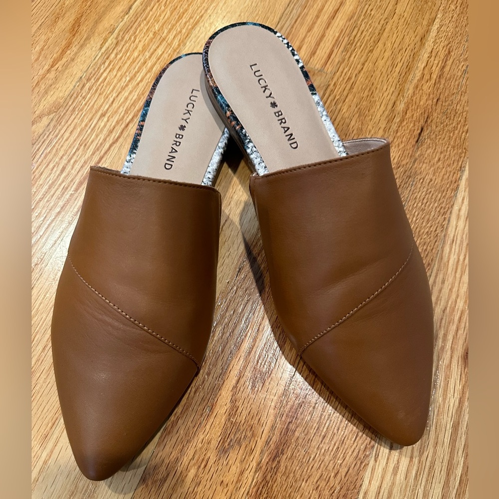 Lucky Brand Leather Mule EUC